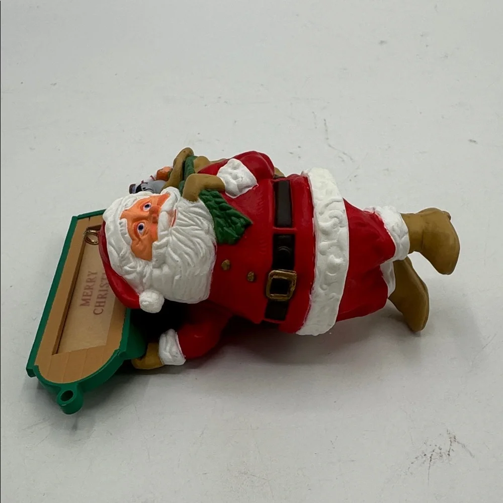 VTG 1989 Hallmark Visit From Santa Keepsake Collectors Club Ornament IOB
